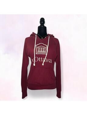 Y2K University Of Ottawa Hoodie Streetwear Size M